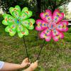 PVC Peacock Windmill Multistyles Pinwheel Windmill Standing Lawn Flower  Outdoor Party Picnic Decor