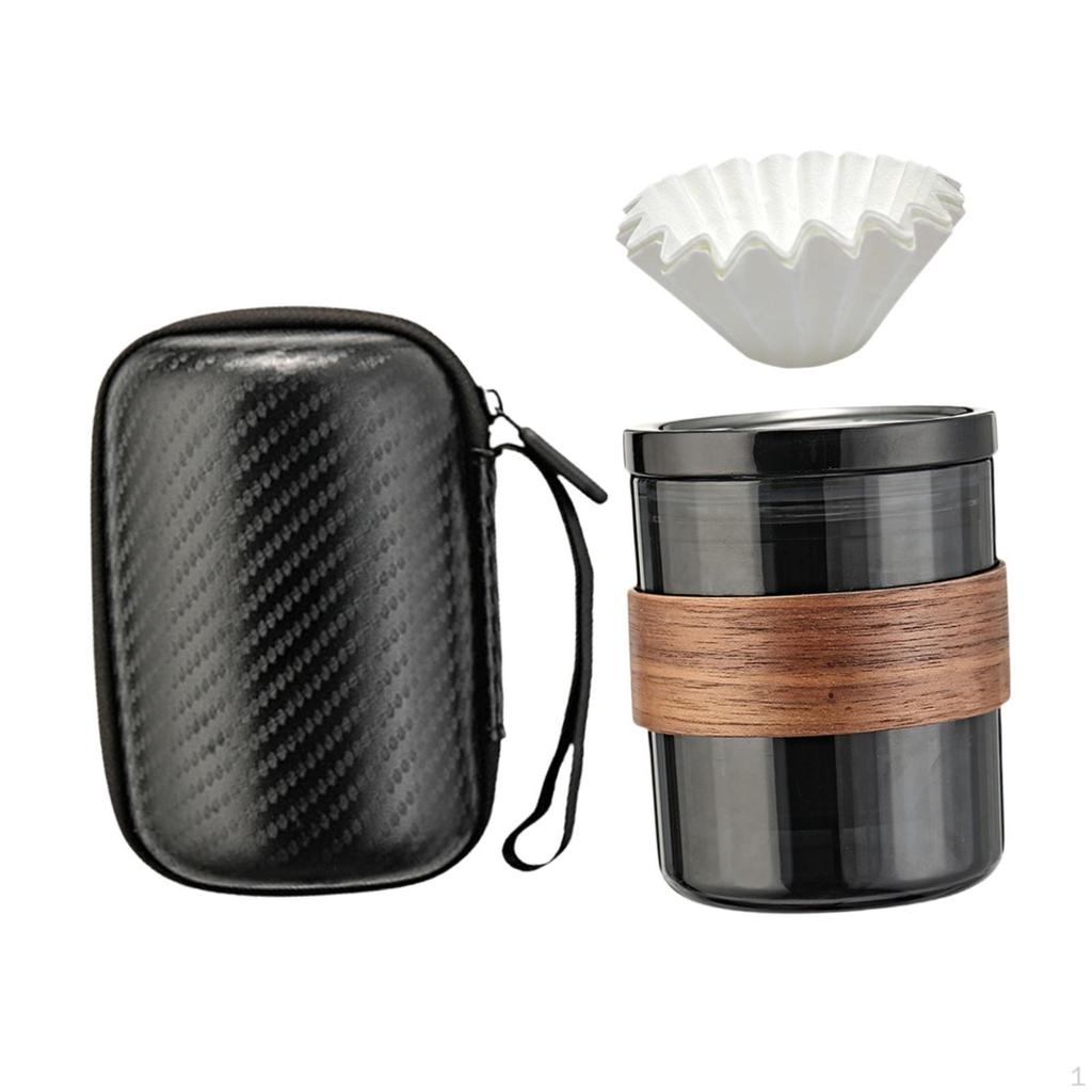 Pour over Coffee Maker Hand Gift Set Cup Portable 3in1 Manual Tea for