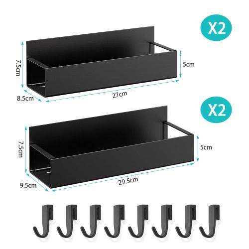 Magnetic Refrigerator Side Rack, Storage, Magnetic Rack, No Drilling Required, Space-Saving, Washing Machine, Microwave, Kitchen Storage, 5kg Weight C