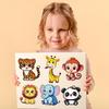 8Sheets/Set Cartoon Animal Puzzle Stickers - DIY Make-a-Face Fun Game with Tiger Lion Panda Elephant Giraffe Kids Sticker Toy