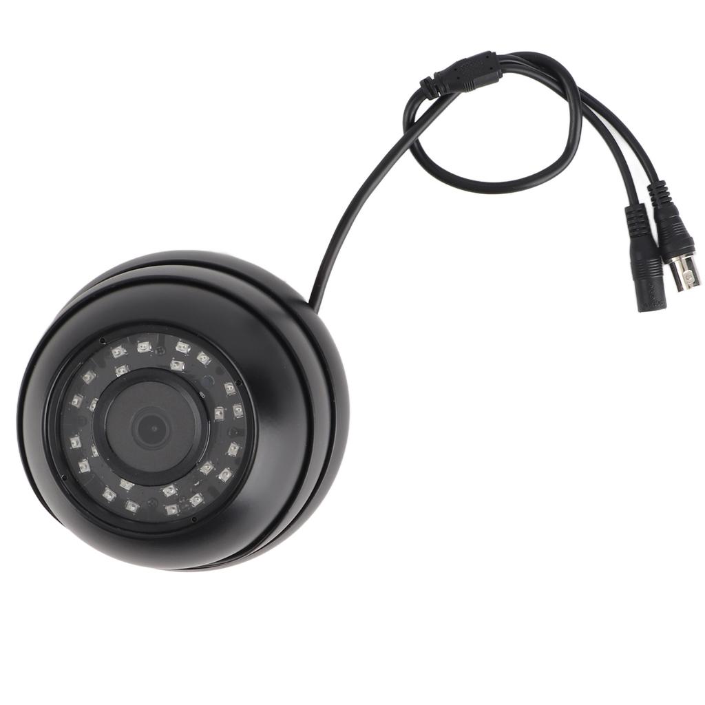 1080p CCTV Dome Camera AHD Camera Surveillance NTSC System for Bus Boat Car (Black ) Black