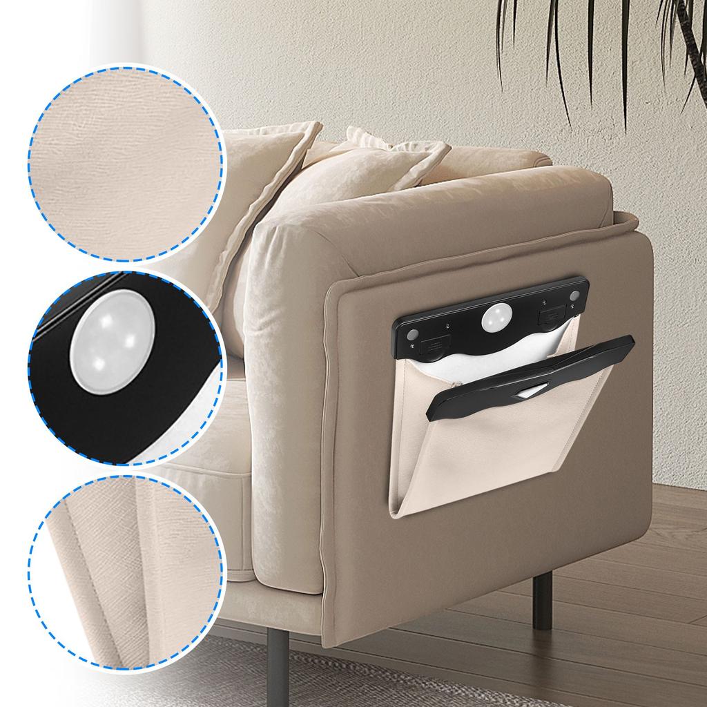 Smart LED Car Trash Can Waterproof Garbage Bag Passenger Side Faux Leather Storage Bag Leakproof Reusable Hanging