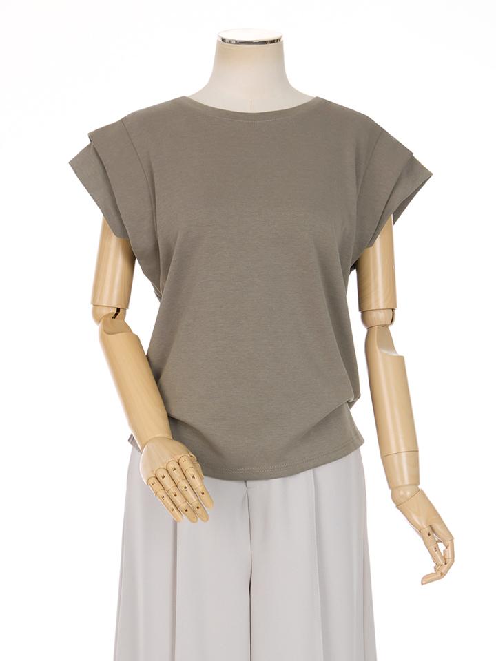 PAIGEFLYNN Layered Cap Sleeve Round T-Shirt_P6Bts048C