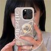 3D Silver Planet Love Heart Mirror Metal Bracket Phone Grip Tok Holder For iPhone Accessories Finger Ring Stand Gift