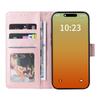 Applicable To iPhone16E Mobile Phone Leather Case 17Pro Leather Pattern Solid Color Card Insert Wallet Bracket Protective Case Three Cards