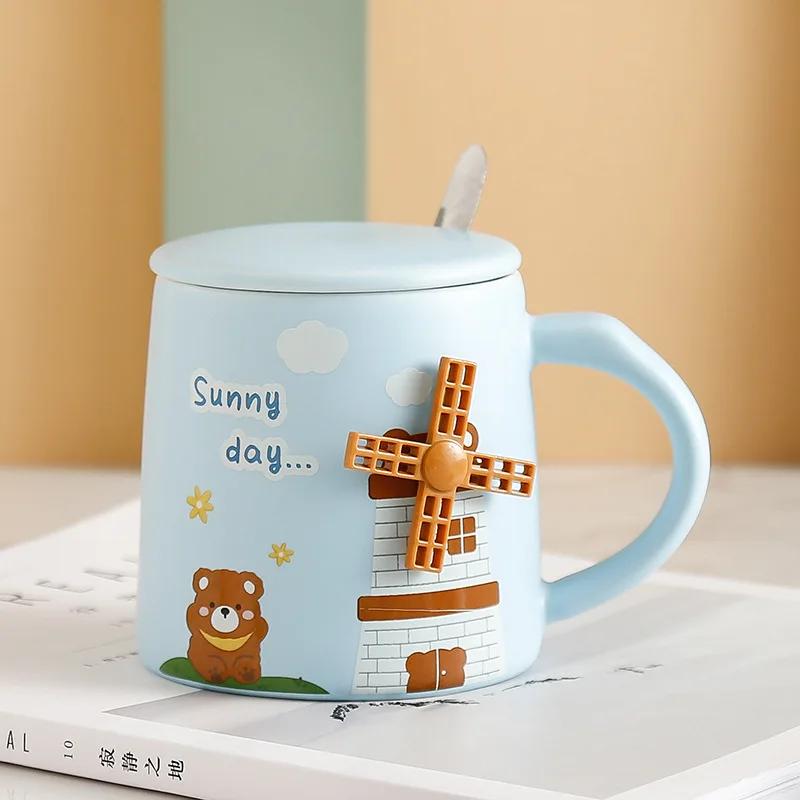 Creative 3-dimensional Windmill Mug Personalized Gifts Thermal Cups for Coffee Cup Cute Mugs Free Shipping Unusual Tea Cup Go