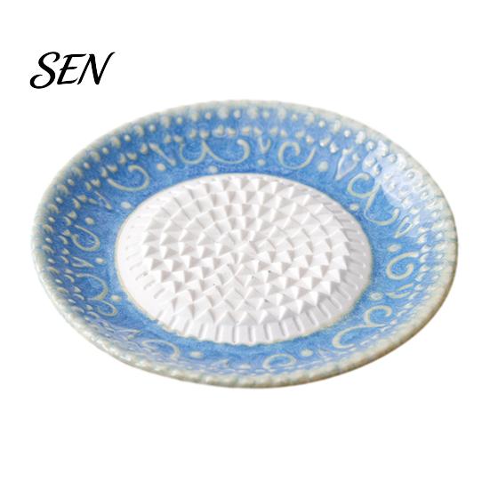 Ginger Grinding Tool Ceramic Garlic Grater Plate, Embossed Dish for Grating Non Absorbent Odorless Grinder Wasabi Cheese Chocolate Carrot Fruits
