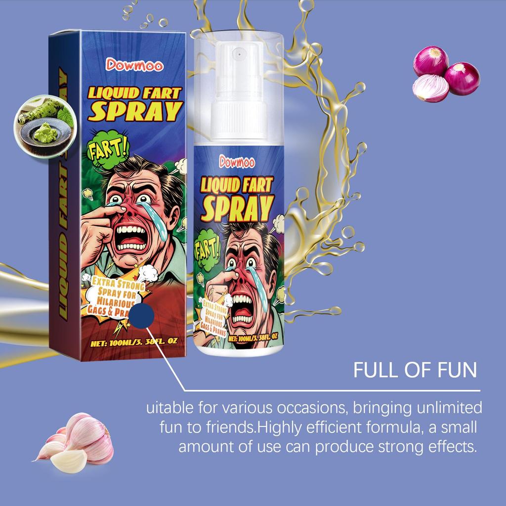 DOWMOO Prank Stinky Fart Spray for April Fool's Day Gag - Portable and Concentrated.