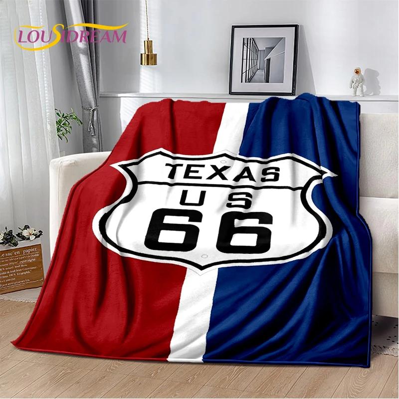 Retro Amerika Historische Route 66,Mother Road,mãe Estrada Deken,Zachte Worpdeken voor Thuis Slaapkamer Bed Sofa Picknick Kind Cadeau
