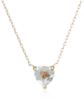 ESTELLE Quartz 10K Yellow Gold Heart Motif Necklace (0351-9180-0016-0000)