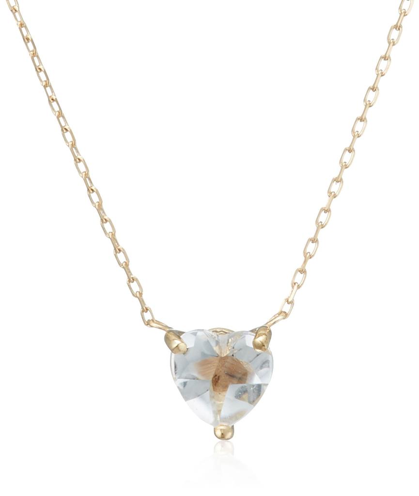 ESTELLE Quartz 10K Yellow Gold Heart Motif Necklace (0351-9180-0016-0000)