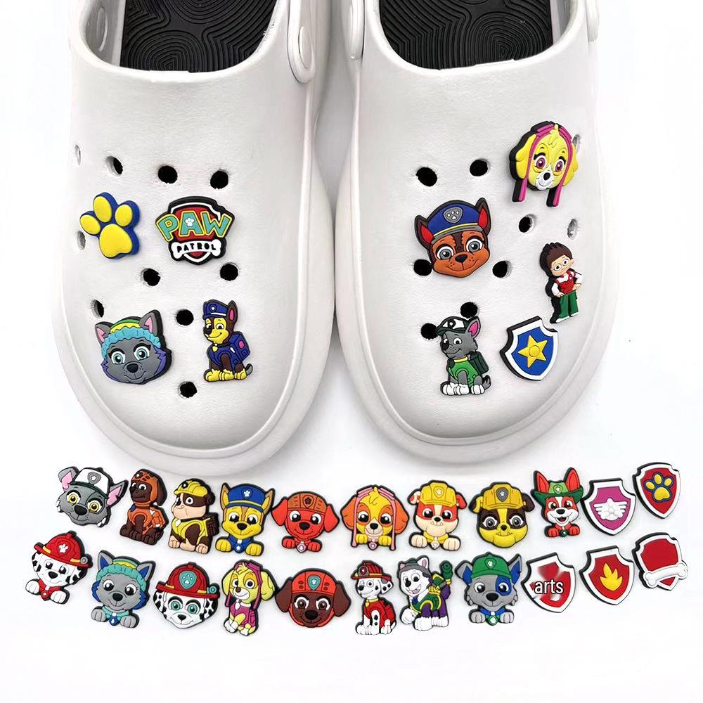 PAW Patrol Flower Clog Shoe Charms: Soft Rubber DIY Accessories