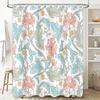 Floral Shower Curtain Botanical Nature Pattern Bathroom Decor Waterproof Fabric Liner Vintage Style Washable Modern Home Textile