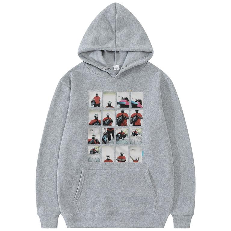 Rapper Mf Doom Mugshot Graphic Hoodie Men's Casual Vintage Hoodies Fashion Rap Streetwear Men Women Hip Hop Autumn Sweatshirt
