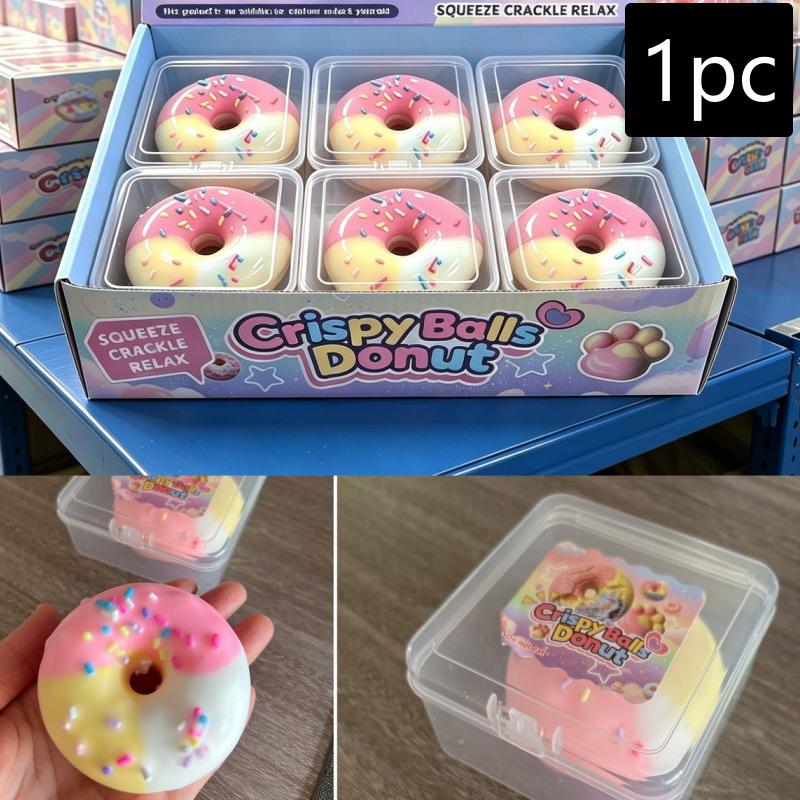 Knuspriges Gefühl Knackendes Geräusch Schokoladenwachs Knisterndes Spielzeug Katzenpfote Donut Design Fidget Toy für Kinder Erwachsene Geschenk
