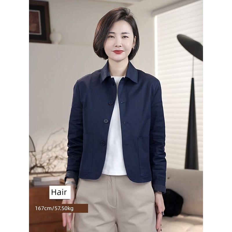 

Модная Ретро Повседневная Однобортная Верхняя Одежда для Ветеранов Image color S