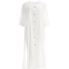 Shop   Women Loose Fit Puff Sleeve Cotton Short Sleeve Dress Light Beige Jl Wdr 