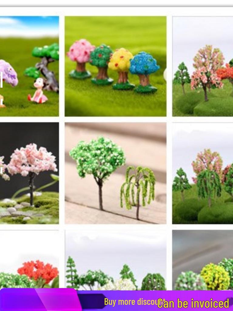 Decorative Miniature Trees & Succulents for Landscaping: Mini Fruit, Willow, Golden Leaf Trees, Moss Micro Landscape DIY Materials