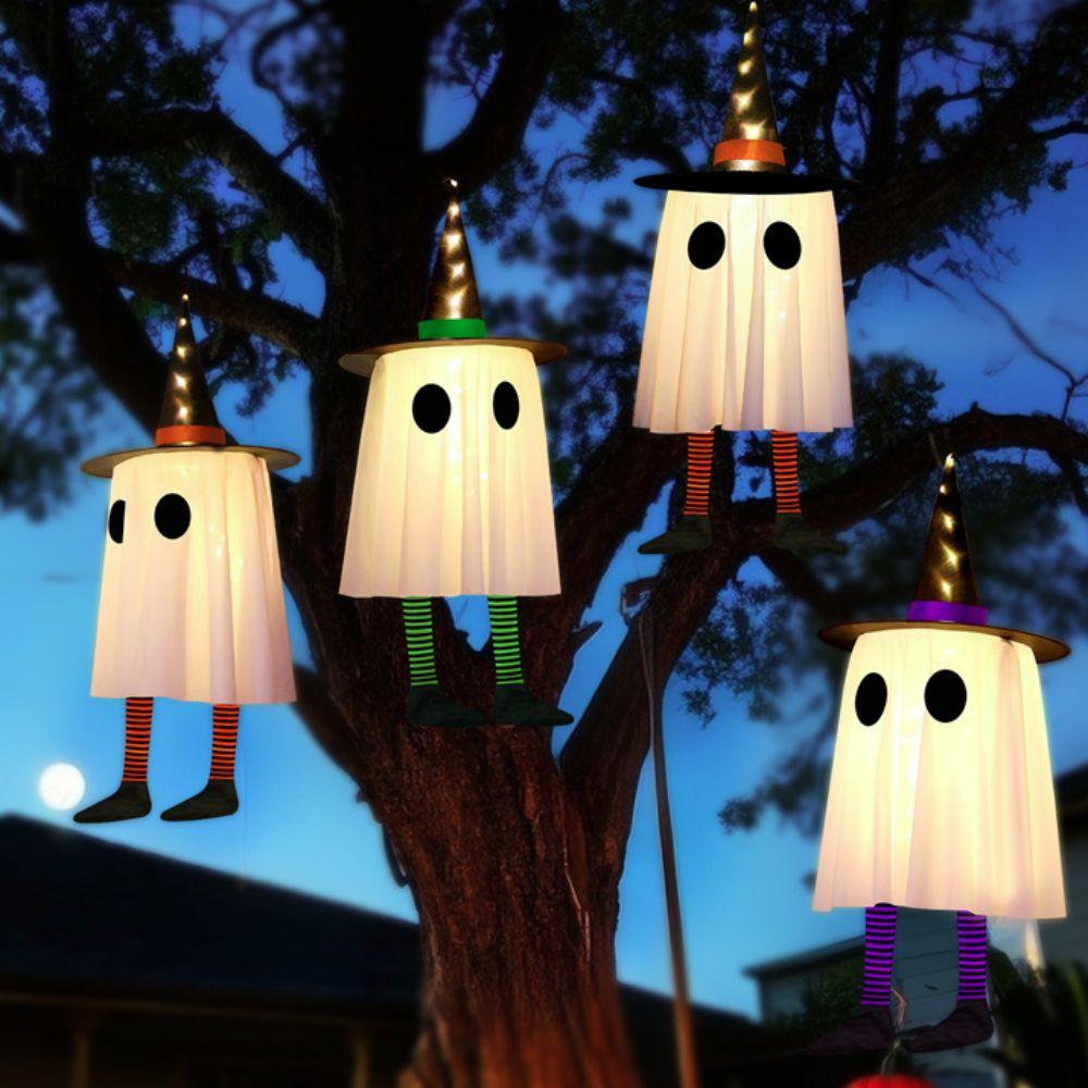 Floating Halloween Hanging Ghost Flashing Specter Ceiling Hanging Halloween Hanging Ornament  Porch