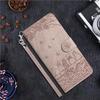Suitable for iPhone 15 14 13 Phone Case, 15plus Solid Color Embossed Cat Card Slot Wallet Protective Case