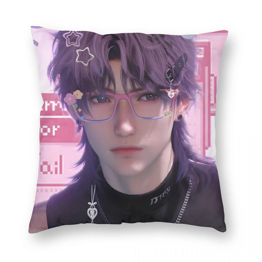 Love And Deepspace Rafayel Pillowcase Printed Fabric Cushion Cover Gift Pillow Case Cover Home Zipper 40*40cm