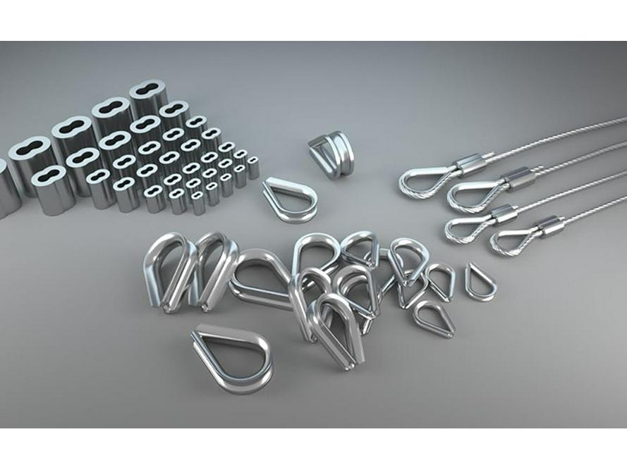 340-Piece Stainless Steel Wire Rope Kit with 304 Stainless Steel Thimbles, Ferrules, Double Hole Aluminum Sleeves, and Figure 8 Rigging
