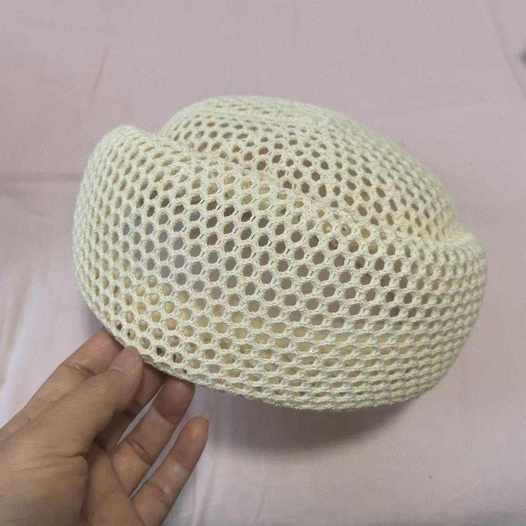 Sommer Schwarzer Koreanischer Stil Atmungsaktives Barett - Vielseitige Lässige Malerhut für Damen, der das Gesicht schmaler wirken lässt