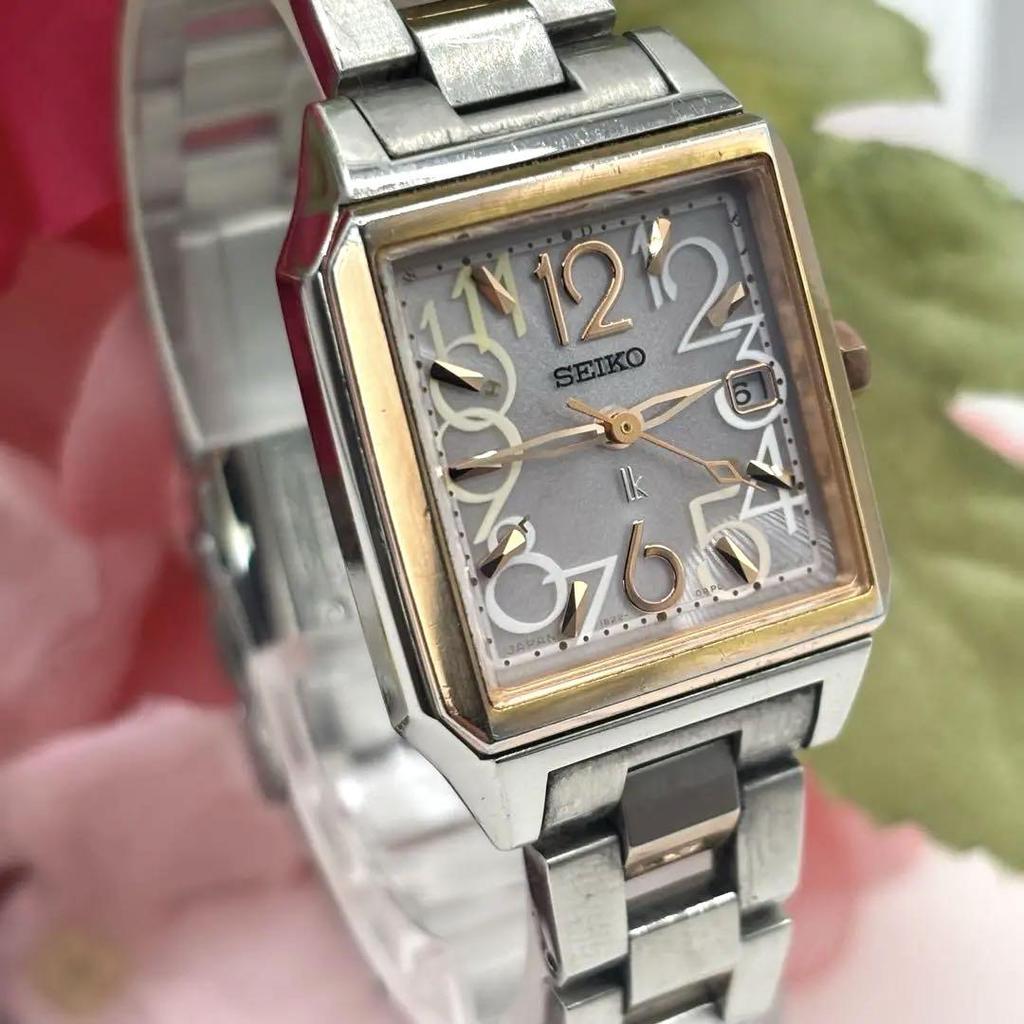 [USED] Working Seiko Seiko Lukia Square Radio-Controlled Solar Women's Watch