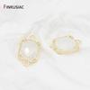 DIY Jewelry Accessories New Korean Style Zircon Connector 14K Gold Plated Beautiful Colors Component For Jewelry Making Supplies