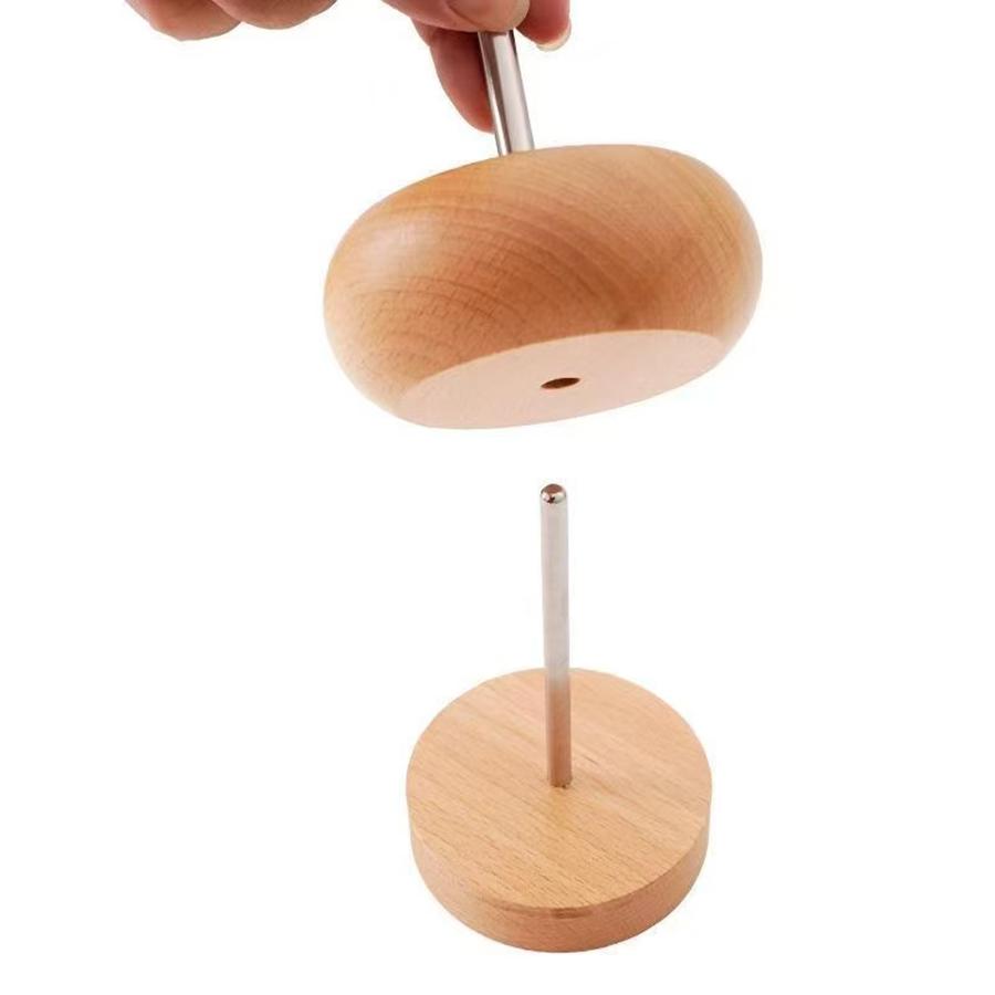 DIY Perlenspinner zur Schmuckherstellung, mühelos rotierender hölzerner Armbandspinner mit 1 Perlenfadennadel