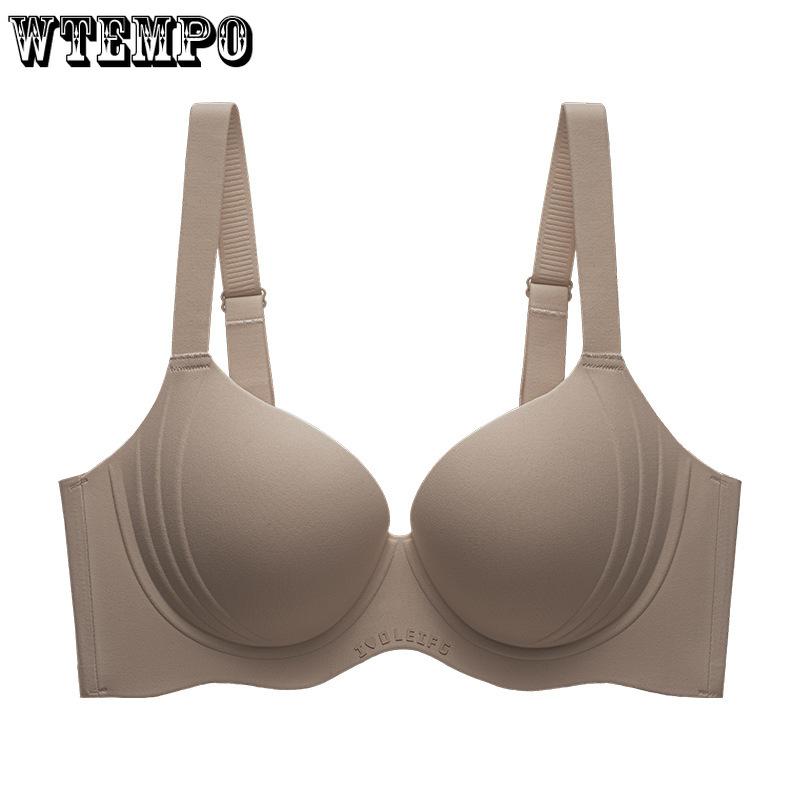Underwear Women's Soft Steel Coil Lace-back Bra Anti-sagging Top Support Seamless Bra Push Up Bra