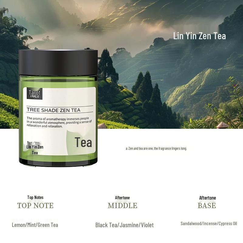 Luxury Solid Perfume Balm & Flameless Aroma Diffuser for Home and Car Fragrance Forest Zen Tea