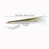 Stainless Hooks Fly Fishing Sand Eel 3D Realistic Realistic Fish Eye Surf Candy Fly Lure Surf Candy Design Sand Eel Pattern