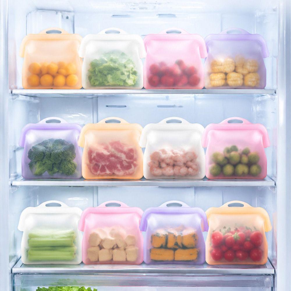 Leak Proof Fresh Keeping Pouch Self-Standing Reusable Freezer Bag Refrigeration