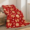 [Cozy Christmas Blanket] Cozy Christmas 1pc Flannel Throw Blanket | Lightweight All-Season Soft Warmth for Sofa, Bed, Travel
