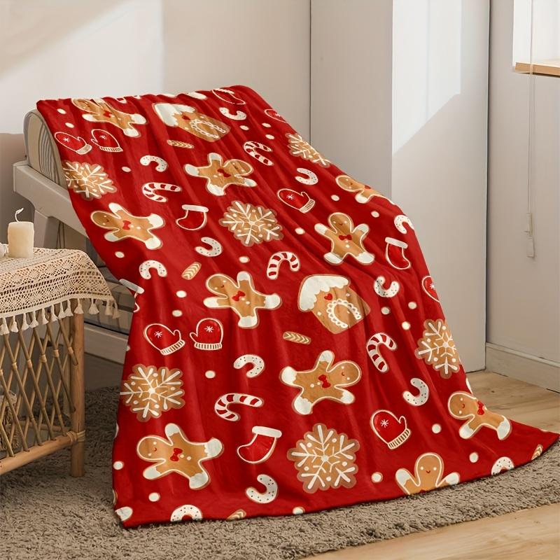 [Cozy Christmas Blanket] Cozy Christmas 1pc Flannel Throw Blanket | Lightweight All-Season Soft Warmth for Sofa, Bed, Travel