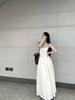French Suspender Dress Women's Summer Waist and Thin Knee Long Dress Niche Design Sense Floral A-shaped Skirt Tide