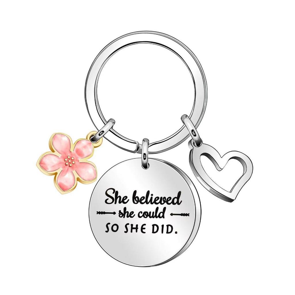Stainless Steel Engraved Keychain Gift for Mother's Day & Birthdays with DIY Accessories
