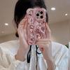 Luxury Plating Wrinkle Wavy Curly Edge Phone Case For iPhone 15 12 13 14 ProMax 3D Unevenness Soft Camera Protection Cover Electroplated Bubble Wave