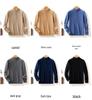 Men's Cashmere Half-Zip Thermal Sweater for Business Casual Wear