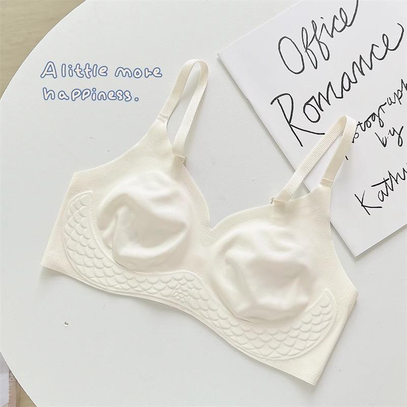 Original cool underwear women's big breasts show small breasts summer ultra-thin bra seamless rabbit ears anti-sagging bra