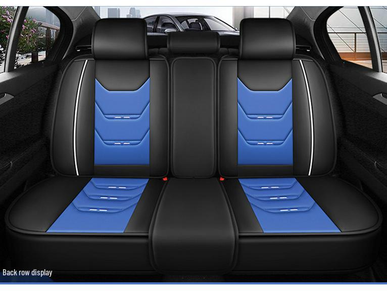 Universal Four-Season Car Seat Cushion Set – Five-Piece Linen & Ice Silk Full Coverage