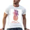 Aloha Watercolor and Chalk Pastel Pineapple TShirt T Shirt Unisex Designer Unisex T Shirt Designer Unisex T Shirt Cotton Tshirt