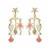 Coconut Tree Ocean Style Ear Studs Fish Starfish Earrings Chic Shell Earrings Studs  Holiday