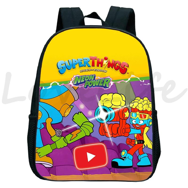 Superthings Neon Power Backpack for Kids Game Superzings Kindergarten Backpack Children Book Bag Boys Girls School Bags