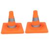 2Pcs Traffic Safety Cones Foldable Multi Purpose Pop Up Cone with Reflective Collar Orange for