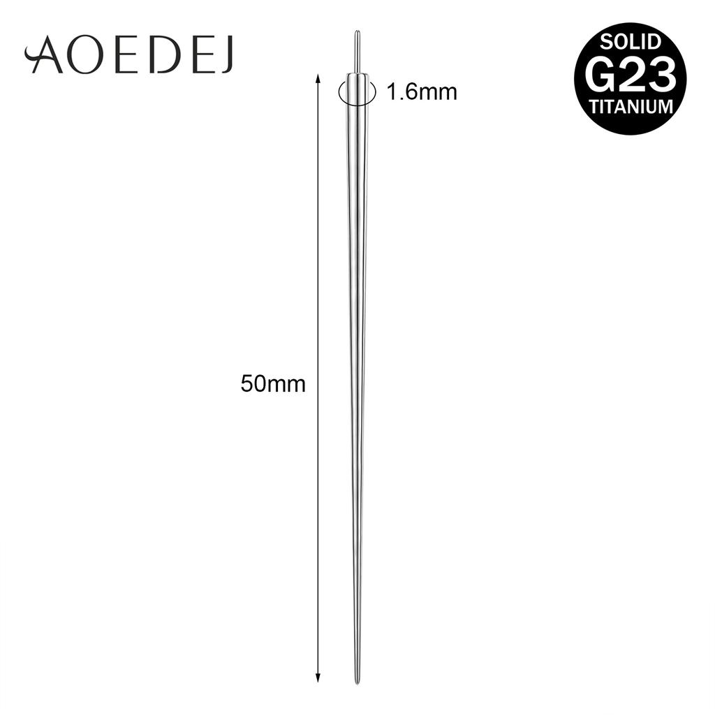 AOEDEJ 1 Stück G23 Titan Piercing-Kit Interne Gewinde Gebogener Konus Einführstift Werkzeug Für Tragus Helix Lippe Nase Piercing Schmuck