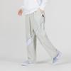Nike Swoosh Woven Pants With Logo Print, Casual Straight-Leg Loose-Fit Men Bottoms Grey DX0595-072