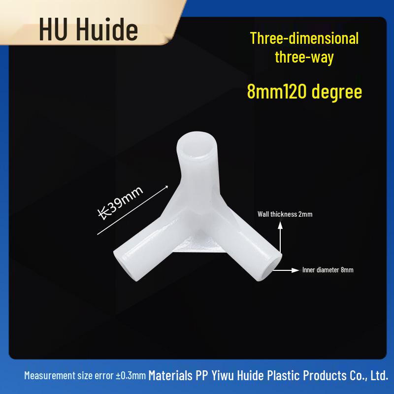 Three-Dimensional Plastic Right Angle Joint Connector for Tent and Studio Accessories
