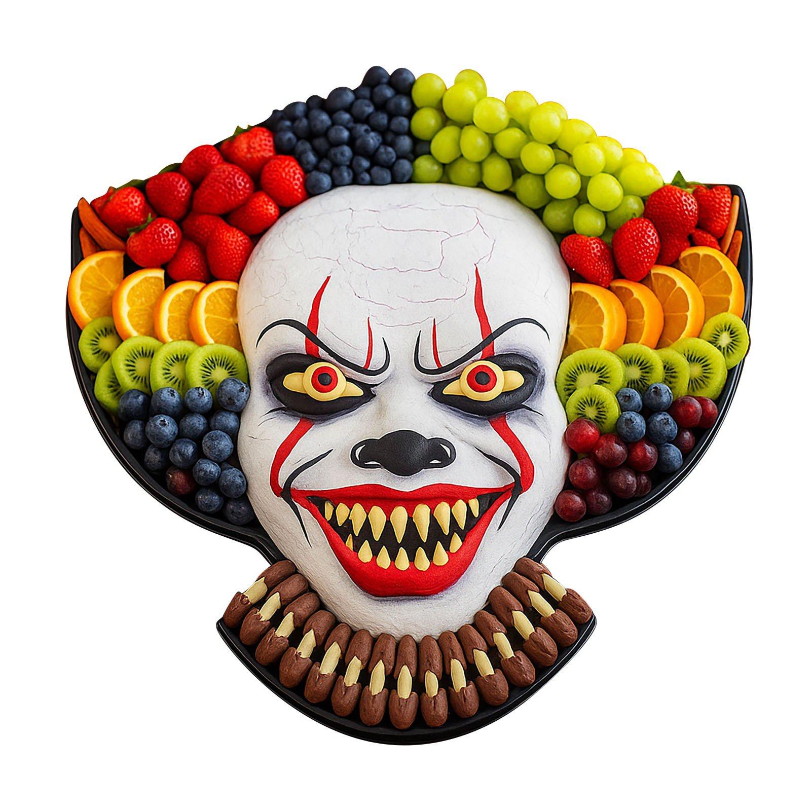 

Хэллоуин Поднос для мясной нарезки - Деревянное сервировочное блюдо со жуткими рисунками для вечеринок, Дисплей для сыра и мясной нарезки, Декор для центра стола One Size